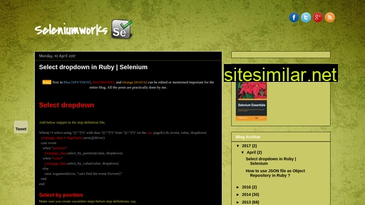 Seleniumworks similar sites