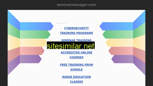 Seminarmanager similar sites