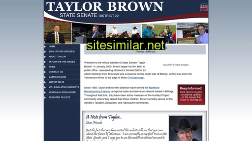 senatortaylorbrown.com alternative sites