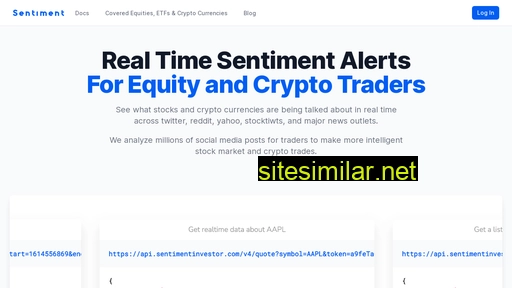sentimentinvestor.com alternative sites