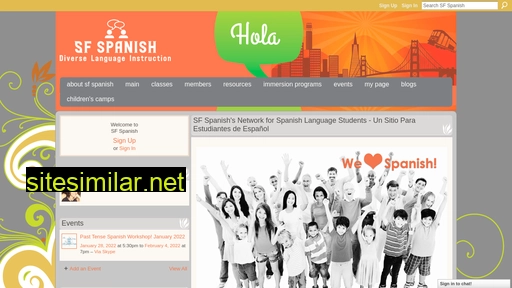 sfspanish.ning.com alternative sites