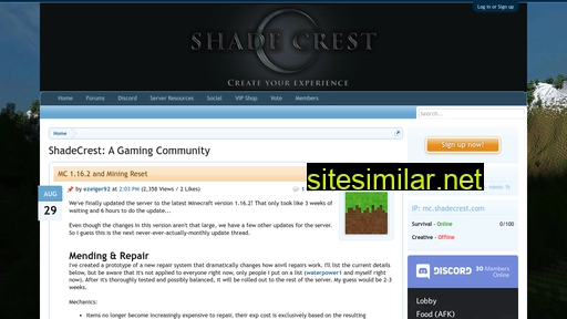 shadecrest.com alternative sites