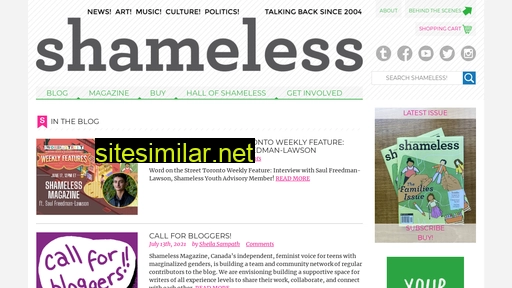 shamelessmag.com alternative sites