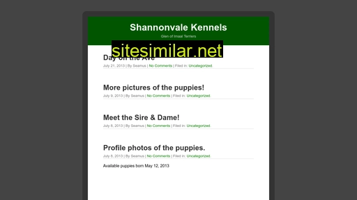 shannonvalekennel.com alternative sites