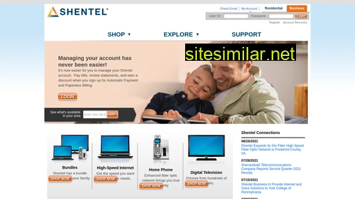 shentel.com alternative sites