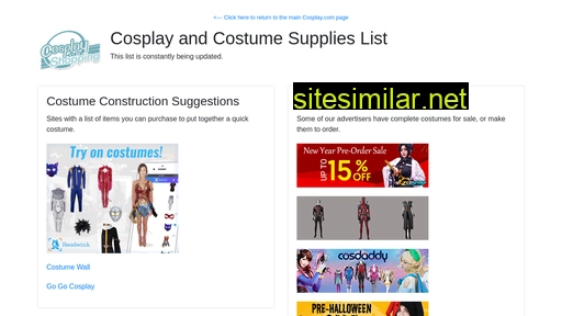 shop.cosplay.com alternative sites