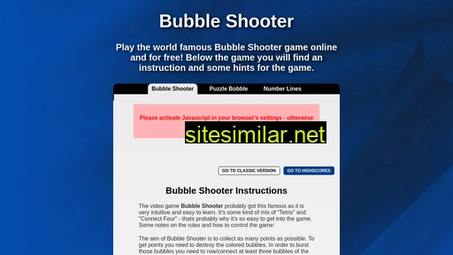shooter-bubble.com alternative sites