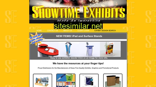 showtimeexhibits.com alternative sites