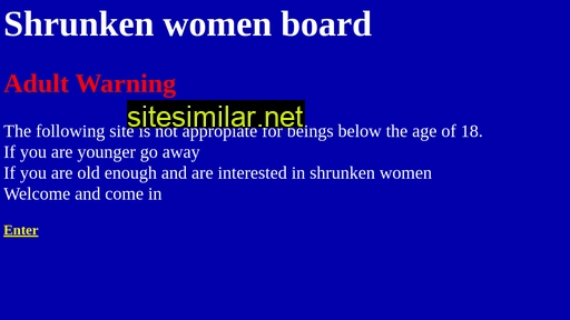 Shrunken-women-board similar sites