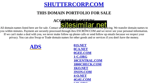 shuttercorp.com alternative sites