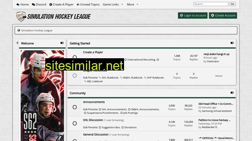simulationhockey.com alternative sites