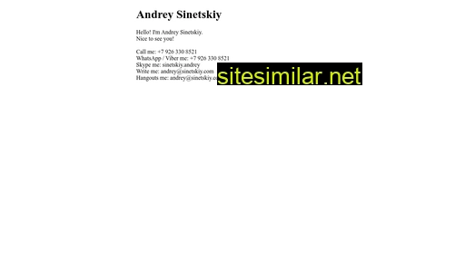 sinetskiy.com alternative sites