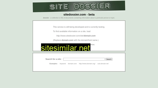 sitedossier.com alternative sites