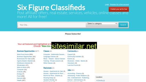 Sixfigureclassifieds similar sites