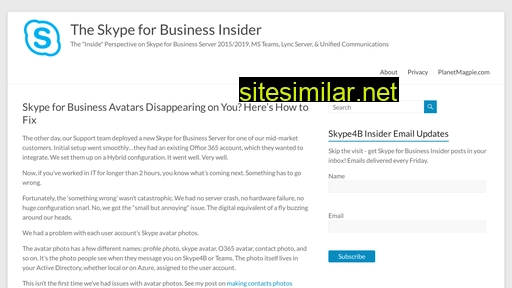 Skype4businessinsider similar sites