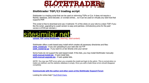 slothtrader.com alternative sites