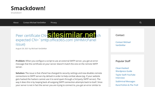 Smackdown similar sites