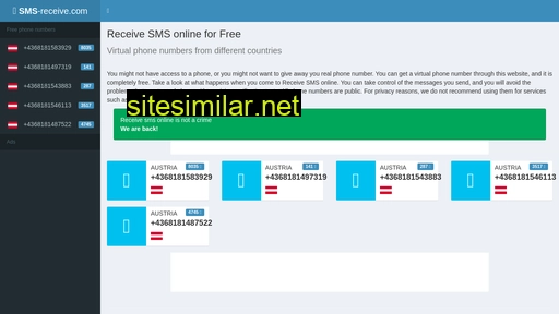 sms-receive.com alternative sites
