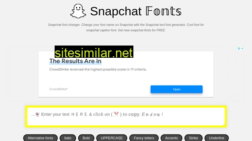 Snapchat-fonts similar sites