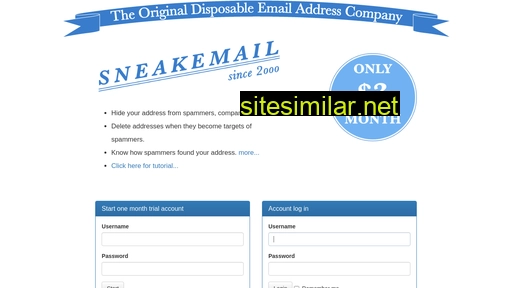 sneakemail.com alternative sites