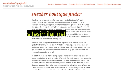 sneakerboutiquefinder.com alternative sites