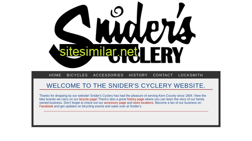 sniderscyclery.com alternative sites