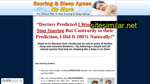 snoringsleepapneanomore.com alternative sites