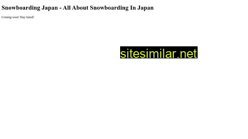 snowboarding-japan.com alternative sites