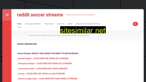 soccerstreams1.com alternative sites