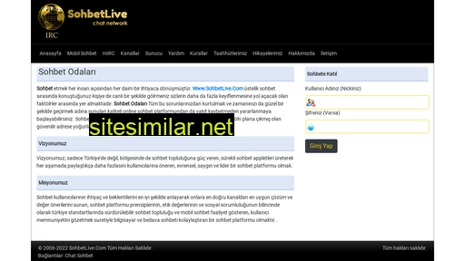 sohbetlive.com alternative sites