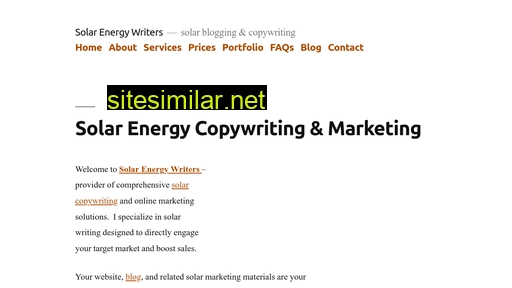 solarenergywriters.com alternative sites