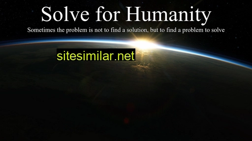 solveforhumanity.com alternative sites