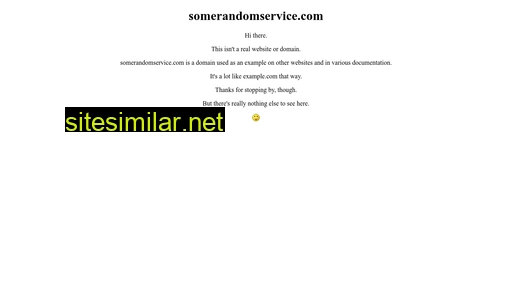 somerandomservice.com alternative sites