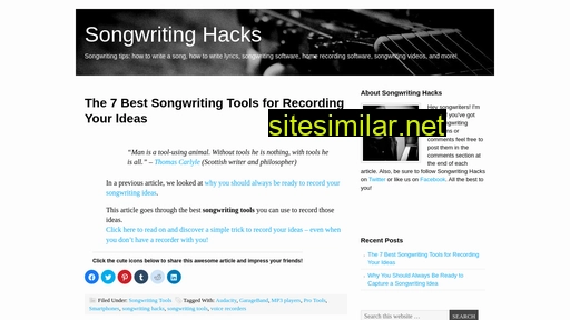 Songwritinghacks similar sites
