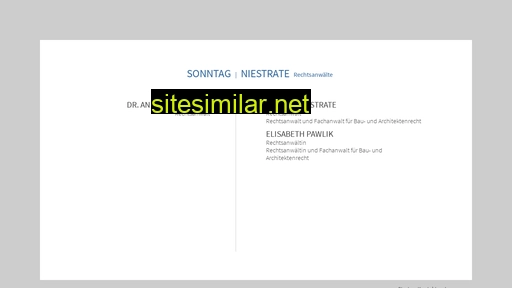 sonntag-niestrate.com alternative sites