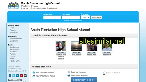 southplantationhighschoolalumni.com alternative sites