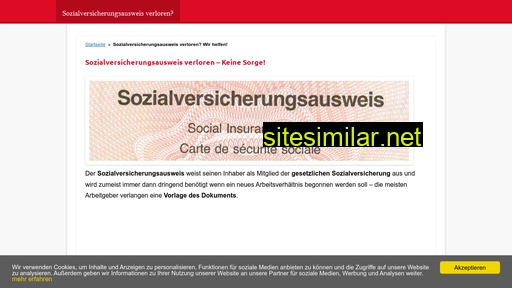 sozialversicherungsausweisverloren.com alternative sites