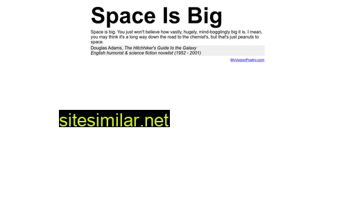 spaceisbig.com alternative sites