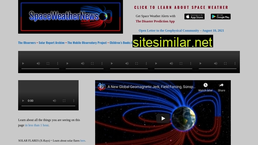 spaceweathernews.com alternative sites