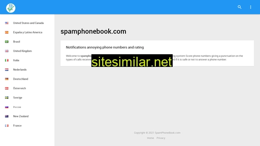 Spamphonebook similar sites