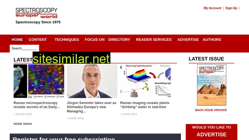 spectroscopyeurope.com alternative sites