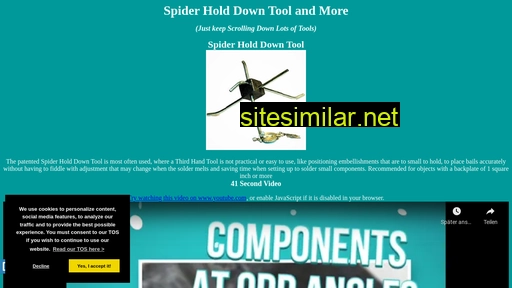 Spiderholddown similar sites