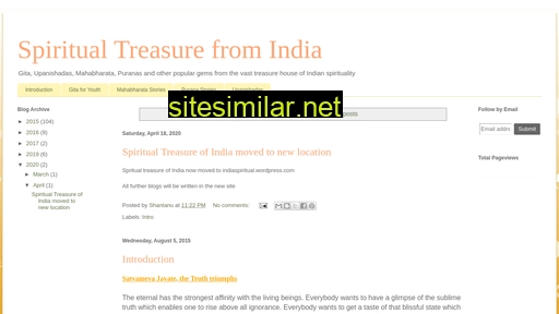 Spiritualtreasureindia similar sites