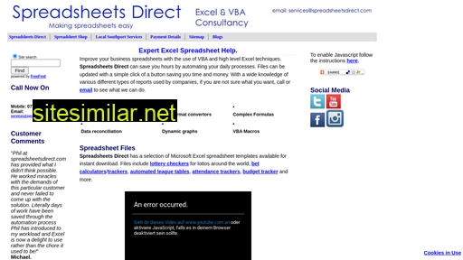 spreadsheetsdirect.com alternative sites
