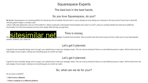 Squarespaceexperts similar sites