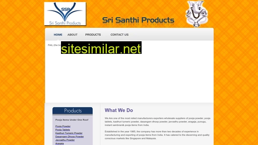 srisanthiproducts.com alternative sites
