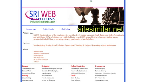 sriwebsolutions.com alternative sites