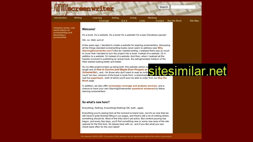 Starvingscreenwriter similar sites