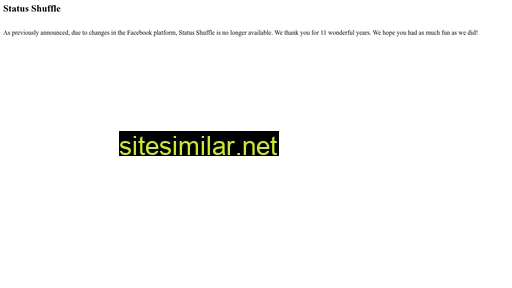 statusshuffle.com alternative sites