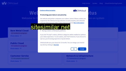 Status-ovhcloud similar sites